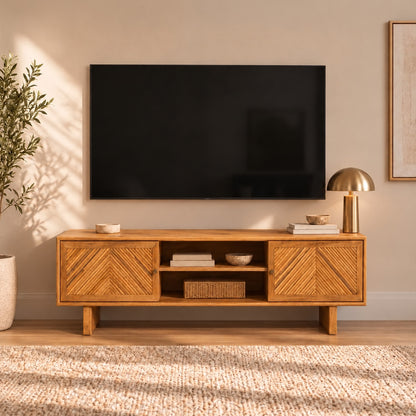 Canto - TV Stand - Solid Wood - 63 in