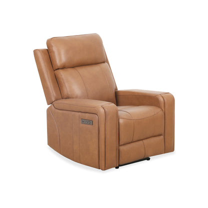 Gavin - Fauteuil inclinable motorisé - Cuir cognac