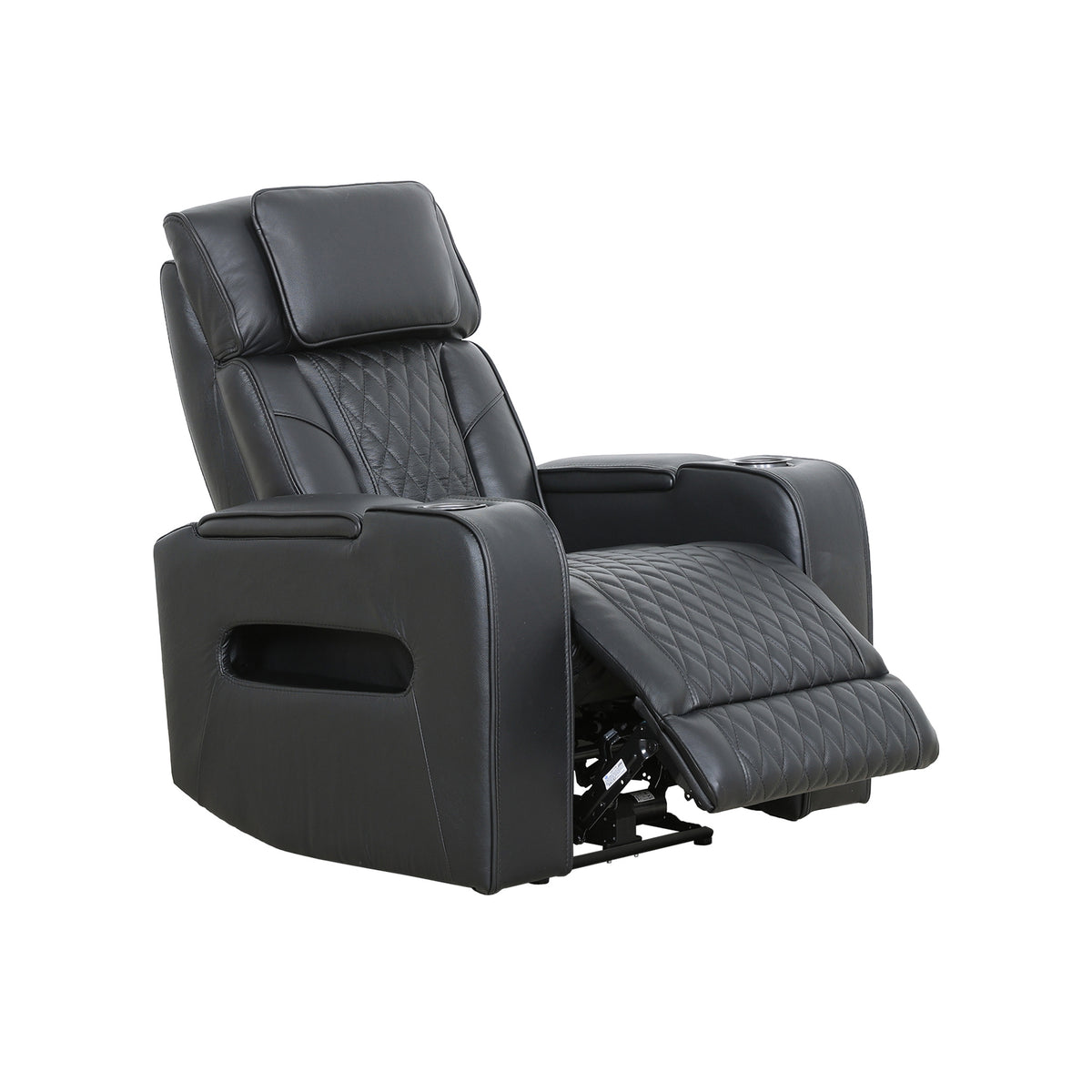 Carver - Power Recliner - Black Leather