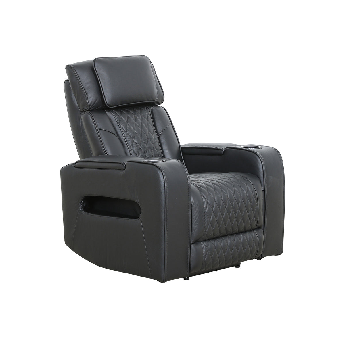 Carver - Power Recliner - Black Leather