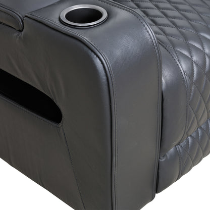 Carver - Power Recliner - Black Leather