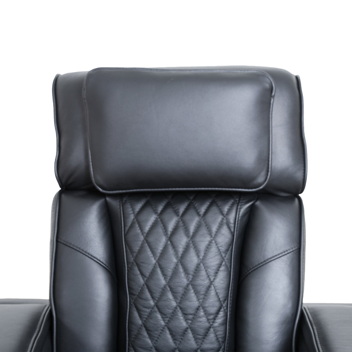 Carver - Causeuse inclinable motorisée - Cuir noir