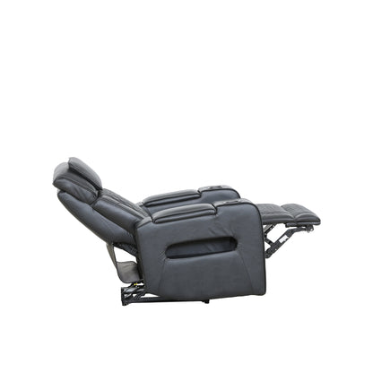 Carver - Power Recliner - Black Leather