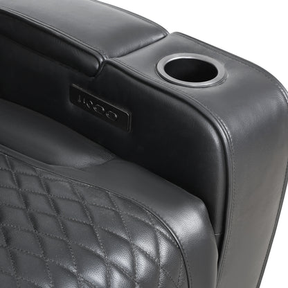 Carver - Power Reclining Sofa - Black Leather