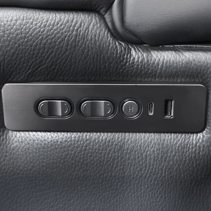 Carver - Power Reclining Sofa - Black Leather