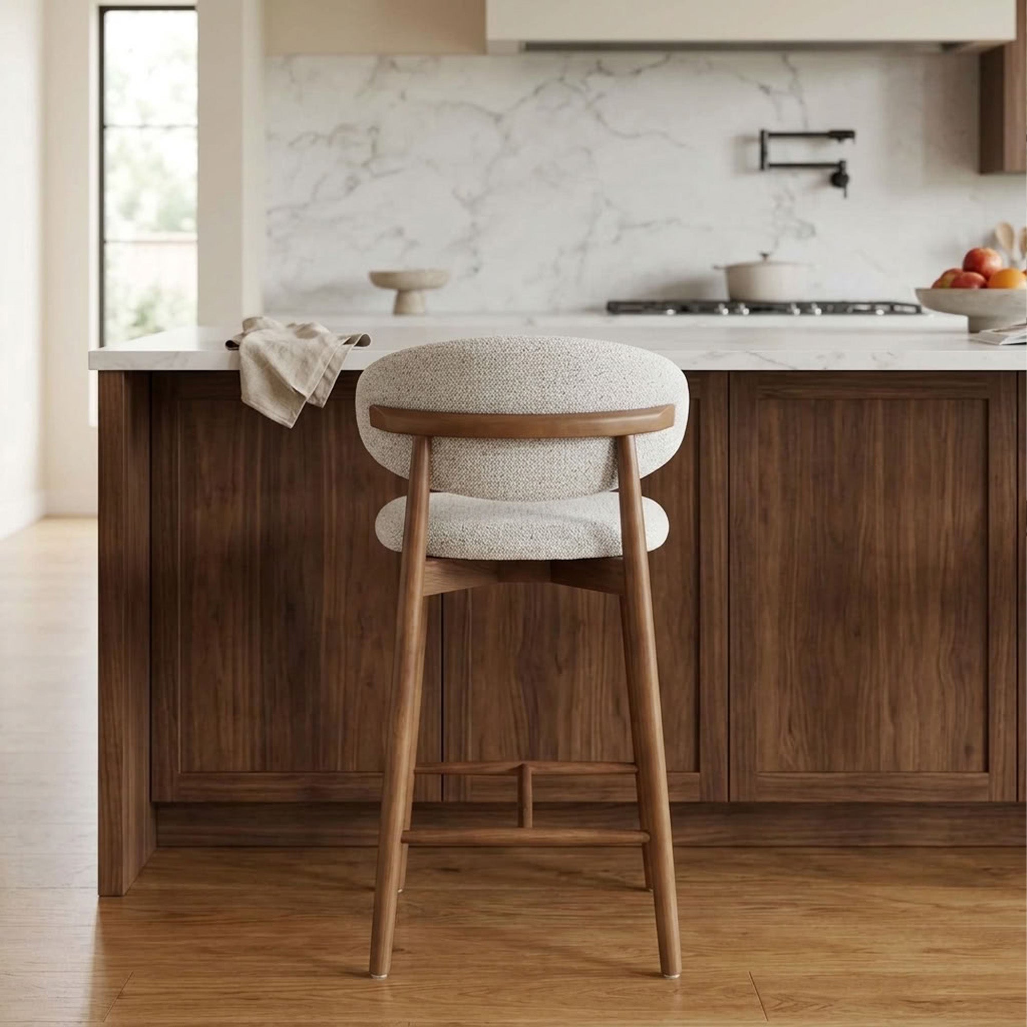Emy - Tabouret de comptoir - Noyer Royale