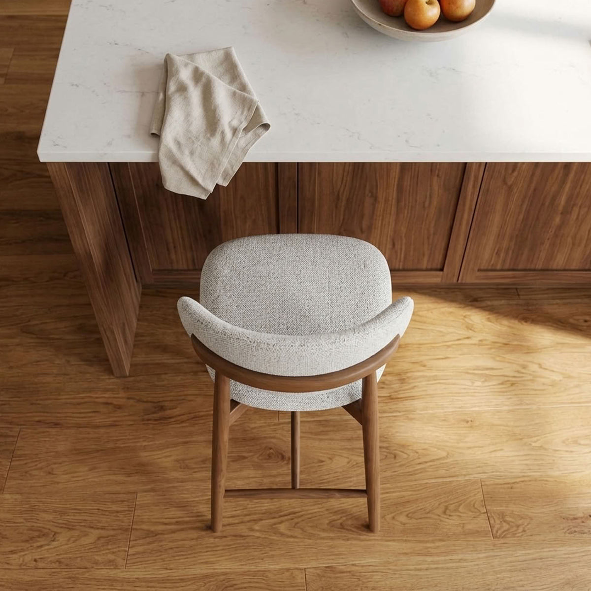 Emy - Tabouret de comptoir - Noyer Royale