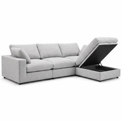 Cozy - Sofa Modulaire Sectionnel - Tissu Gris