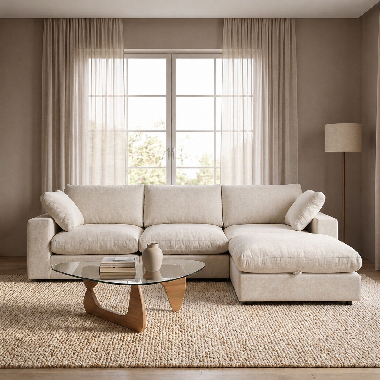 Cozy - Sofa Modulaire Sectionnel - Tissu Beige