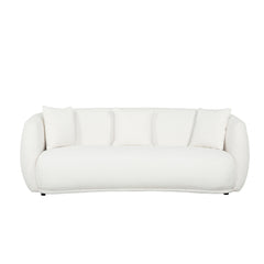 Loveseat - Diana - Ivory Wooly Boucle Fabric