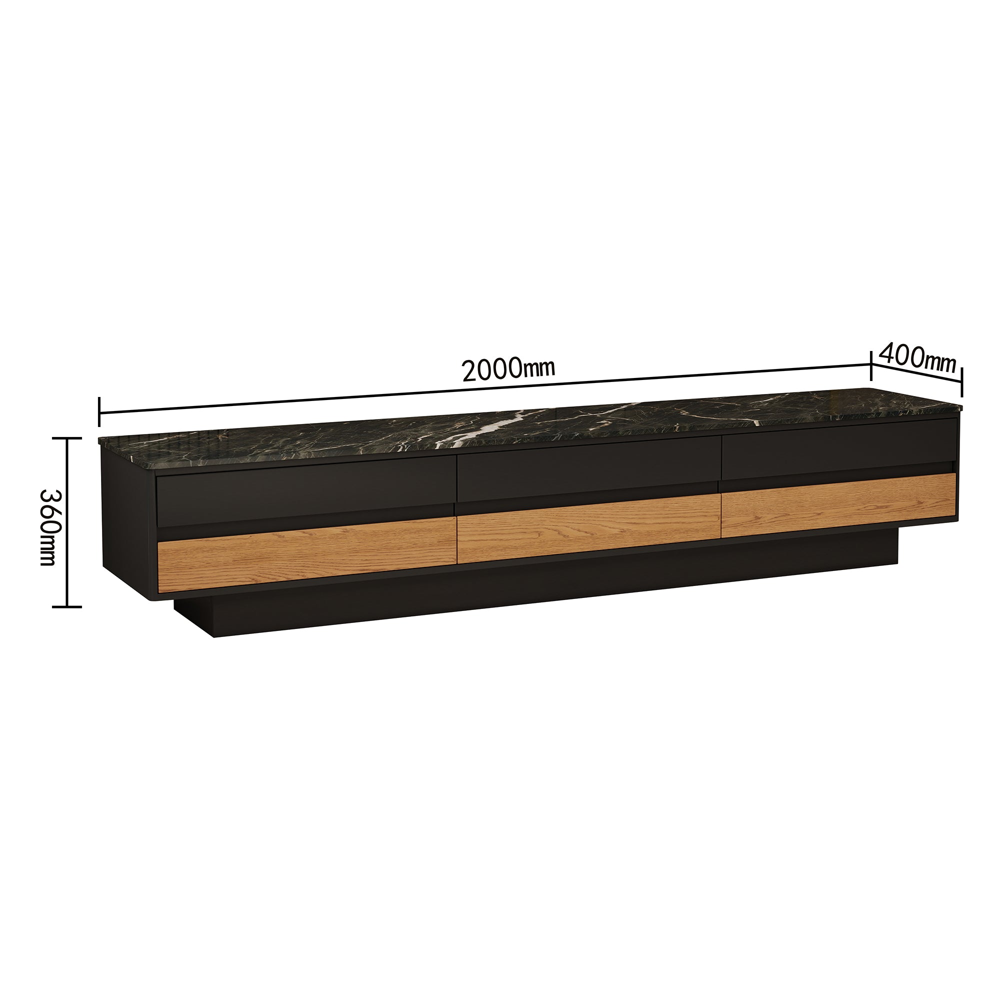 Verona - TV Stand - Black - 78 in