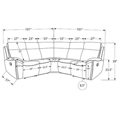 Modular Sectional Sofa - Dark Gray Fabric - ERIK