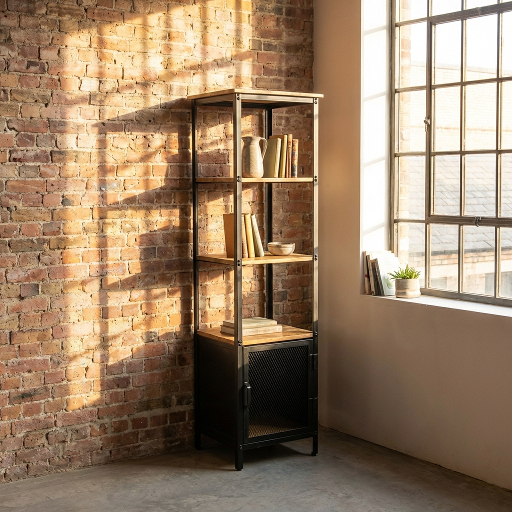 Forge - Étagère - Bois Massif et Métal