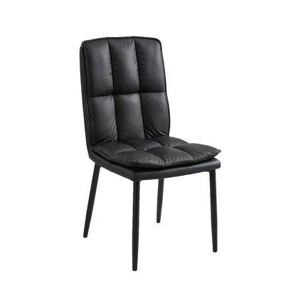 Heston - Chaise de Salle à Manger - Simili-Cuir Noir