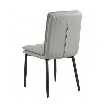 Heston - Dining Chair - PU Leather Light Grey 