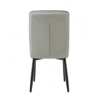 Heston - Dining Chair - PU Leather Light Grey 