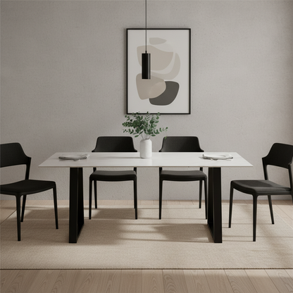 Fina - Dining Table - Snow White Sintered Stone