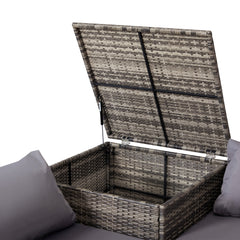 Sectional Patio Set - 4 Piece Patio Set - Gray