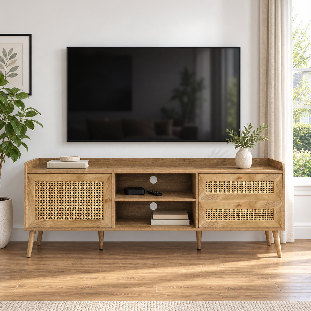 Garrett - TV Stand - Walnut - 72 in.