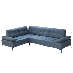 Sofa Sectionnel - Slimi - Tissu Bleu
