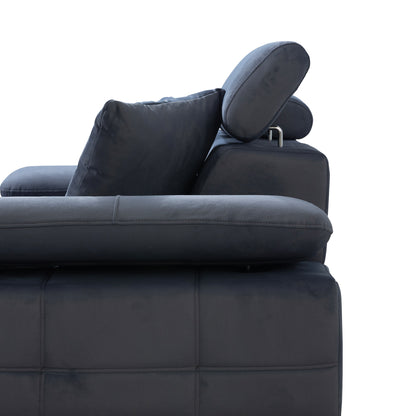 Luna - Loveseat - Anthracite Fabric