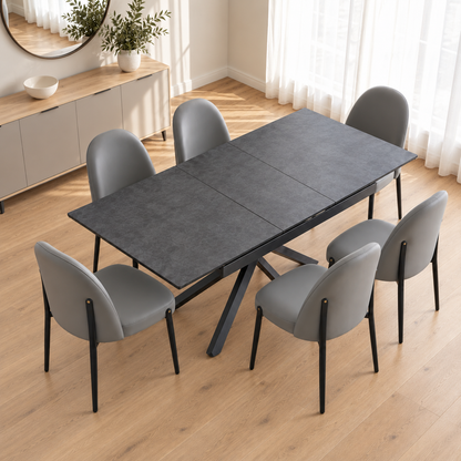 Mona - Extendable Dining Table - Black