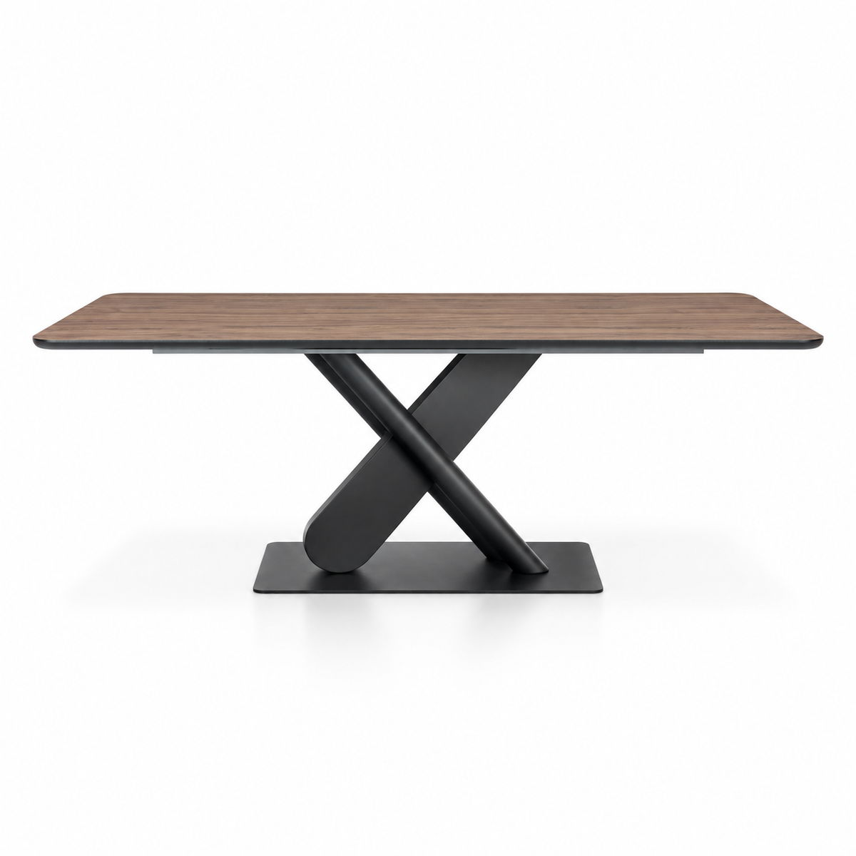 Amelie - Dining Table - Walnut and Black