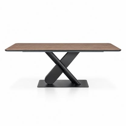 Amelie - Dining Table - Walnut and Black
