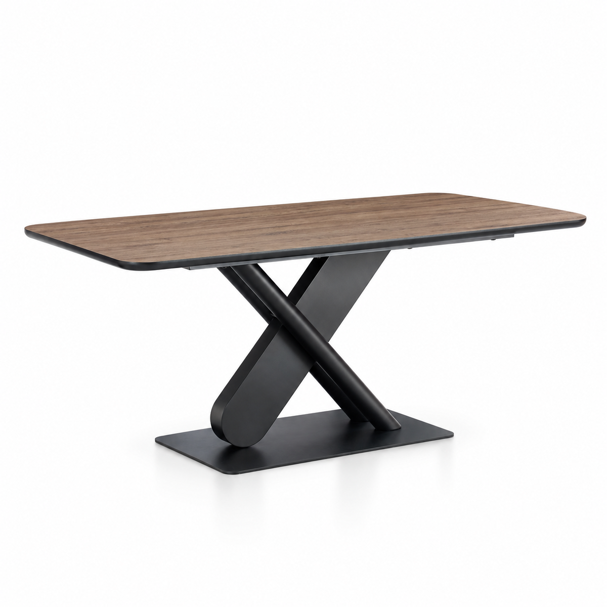 Amelie - Dining Table - Walnut and Black