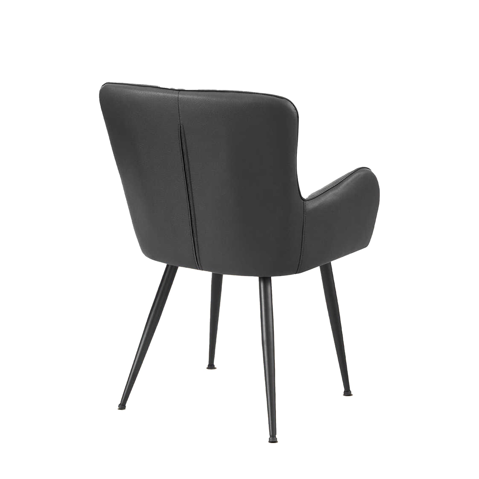 Iso - Chaise de Salle à Manger - Simili-Cuir Noir