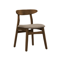 Oslo - Dining Chair - Walnut & Beige