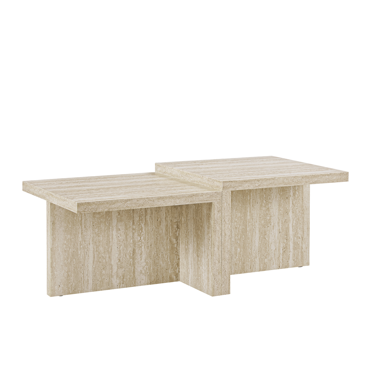 Alec - Coffee Table - Travertine Stone Effect