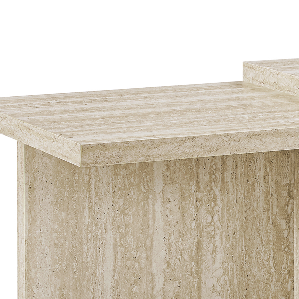 Alec - Coffee Table - Travertine Stone Effect