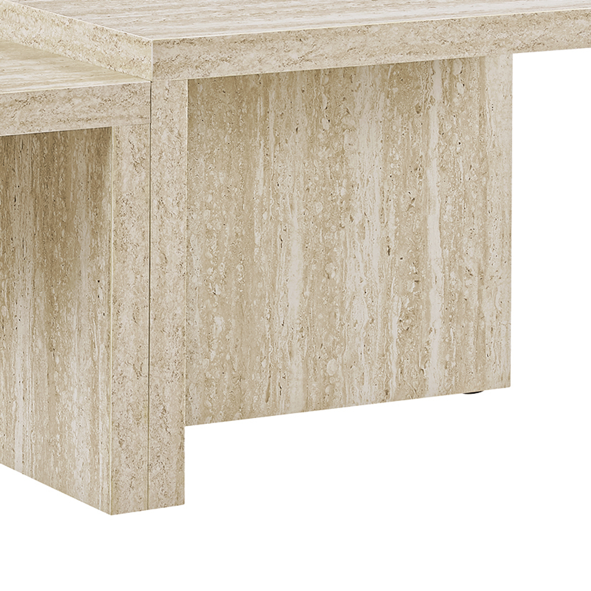 Alec - Coffee Table - Travertine Stone Effect