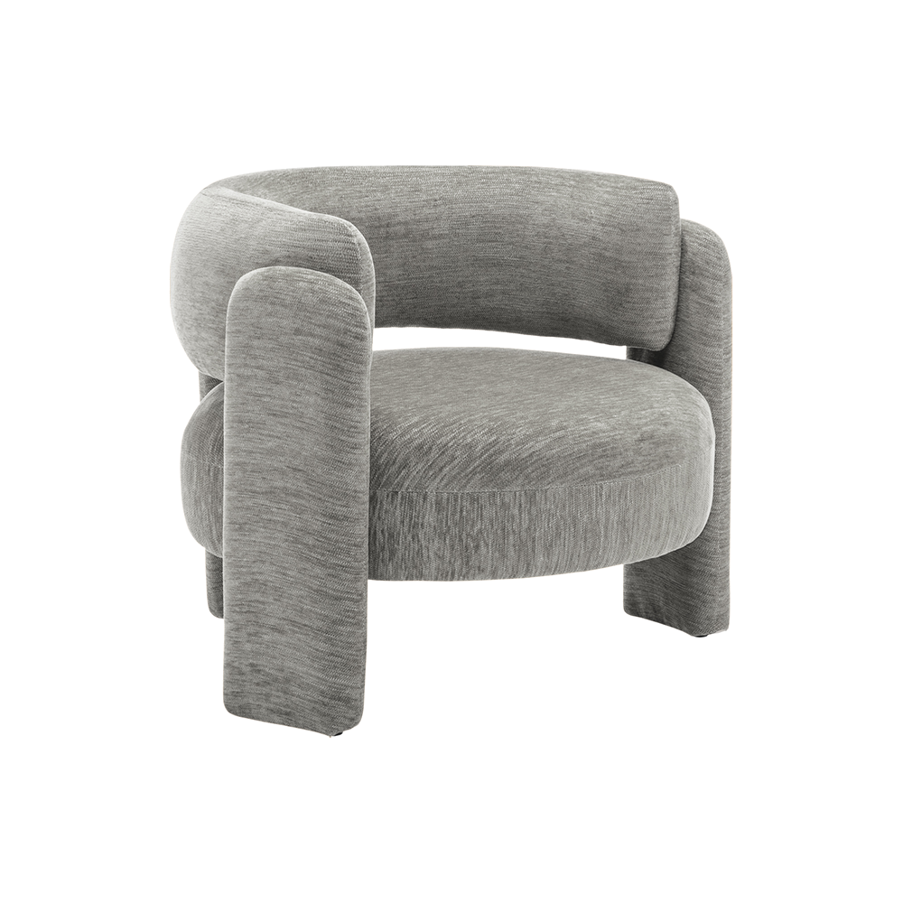 Parker - Chaise d'appoint - Tissu Gris
