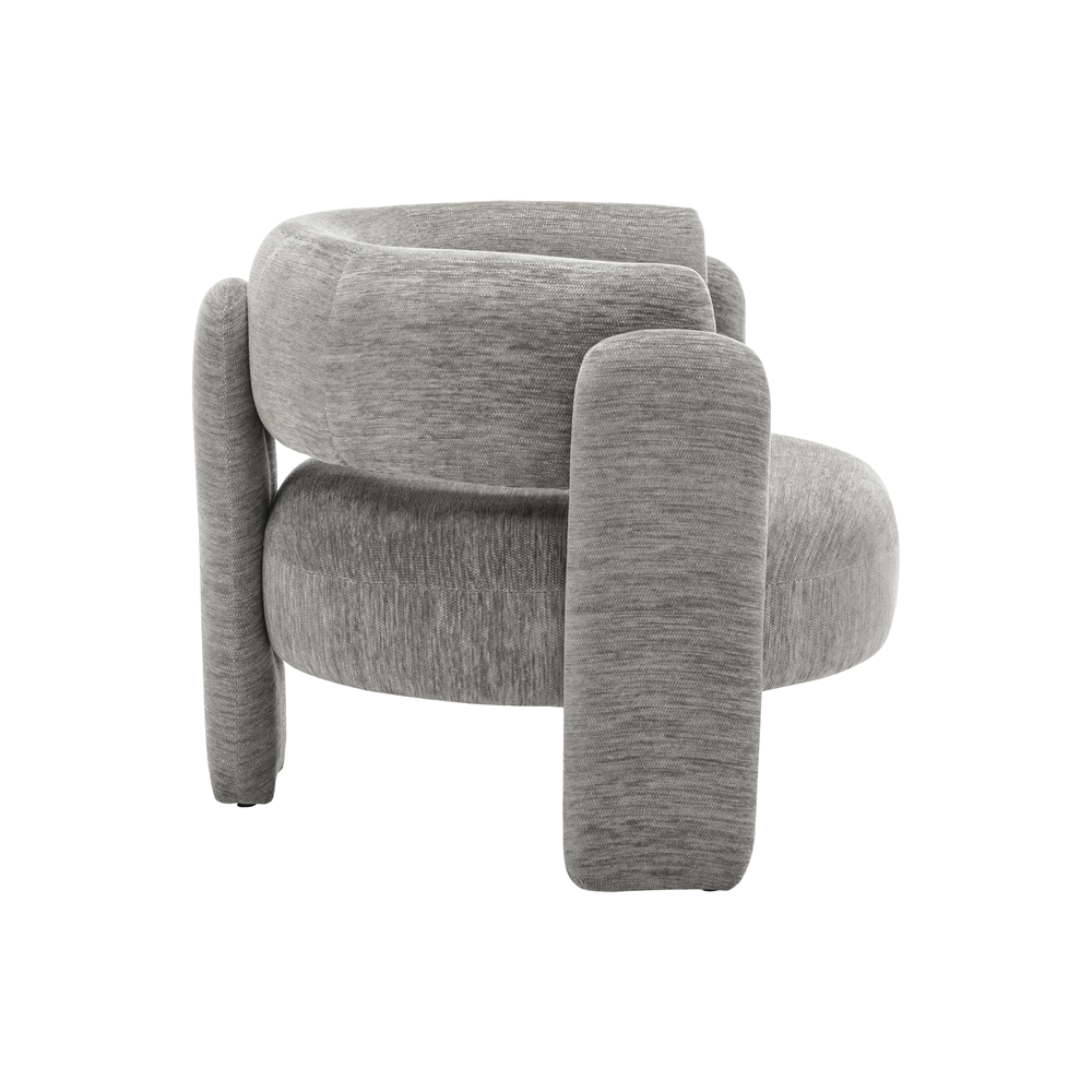 Parker - Chaise d'appoint - Tissu Gris - vue 3