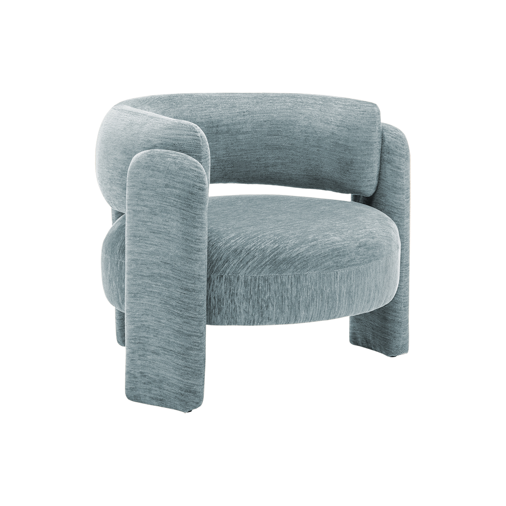 Parker - Chaise d'appoint - Tissu Bleu pâle
