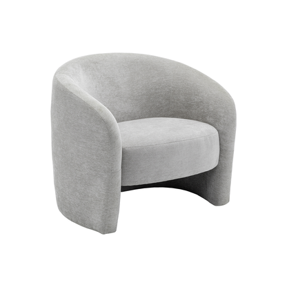 Riley - Chaise d'appoint - Tissu Gris pâle