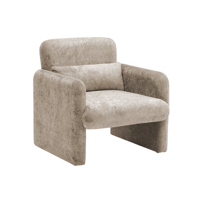Bianca - Chaise d'appoint - Tissu Brun pâle