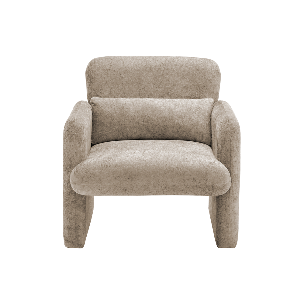 Bianca - Chaise d'appoint - Tissu Brun pâle - vue 2