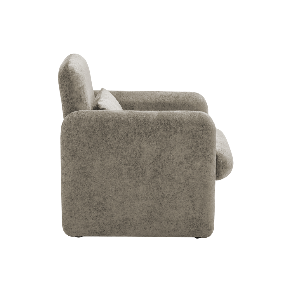 Bianca - Chaise d'appoint - Tissu Gris - vue 3