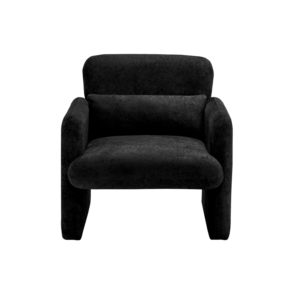 Bianca - Chaise d'appoint - Tissu Noir - vue 2
