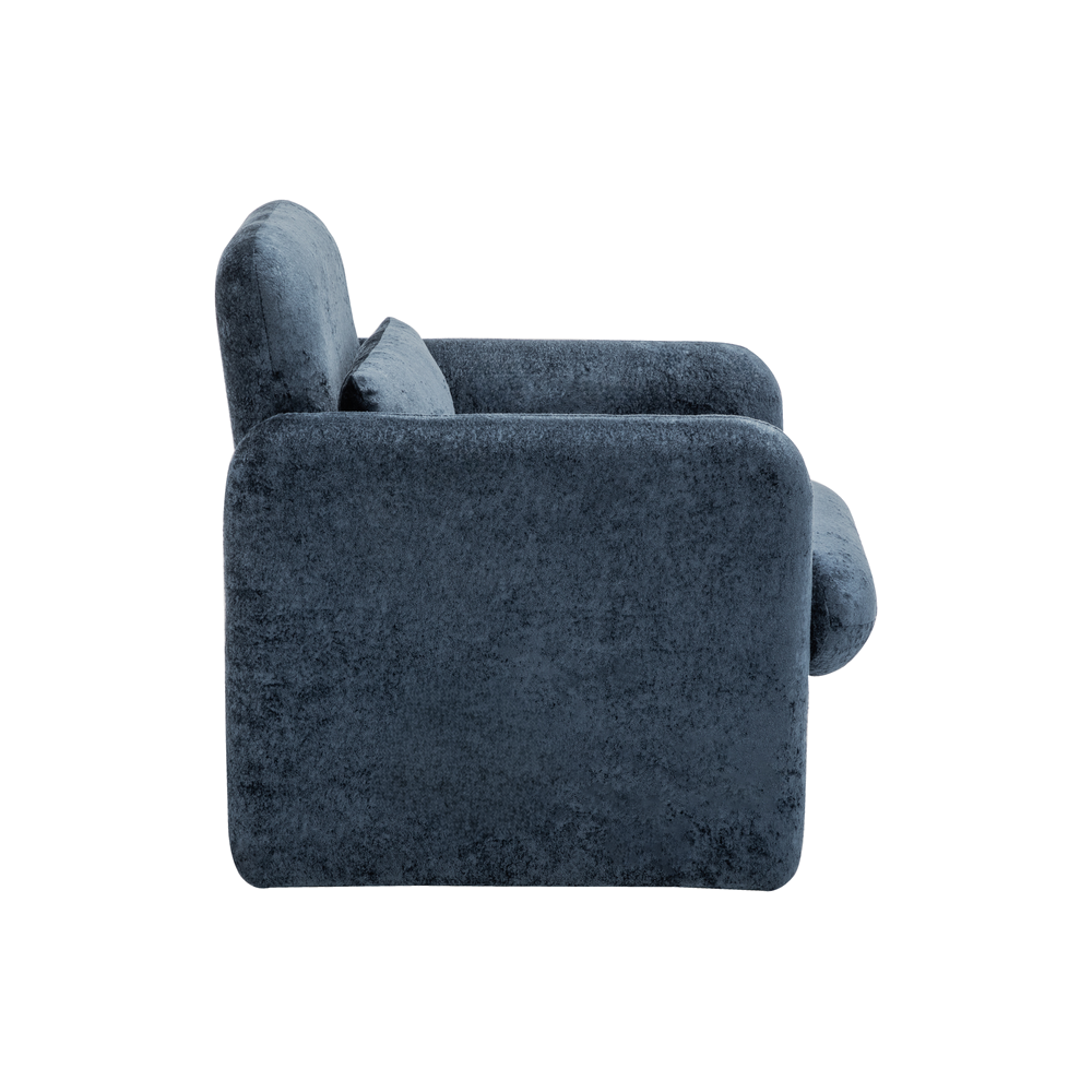Bianca - Chaise d'appoint - Tissu Bleu - vue 3