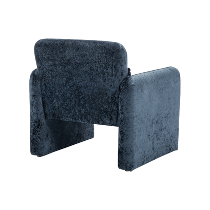 Bianca - Chaise d'appoint - Tissu Bleu - vue 4