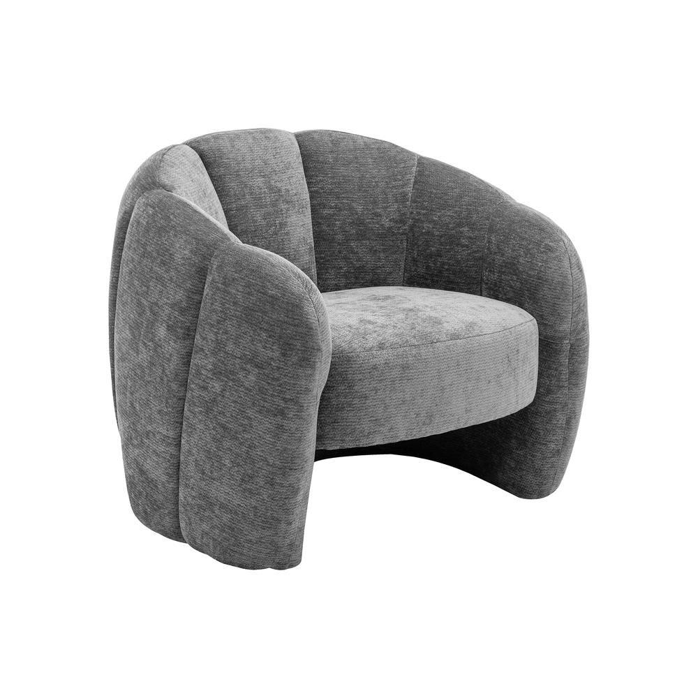 Avery - Chaise d'appoint - Tissu Gris foncé
