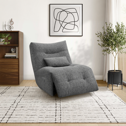 Rovan - Fauteuil inclinable motorisé avec massage, pivotant et berçant - Gris foncé