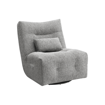 Rovan - Fauteuil inclinable motorisé avec massage, pivotant et berçant - Gris clair