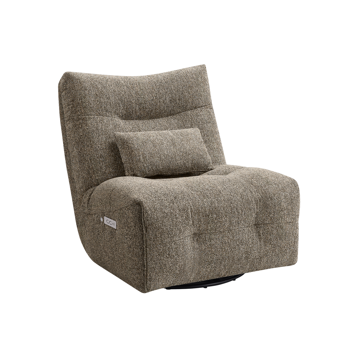 Rovan - Fauteuil inclinable motorisé avec massage, pivotant et berçant - Brun clair