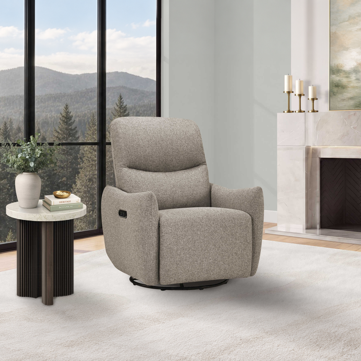 Falen - Motorized reclining armchair - Brown