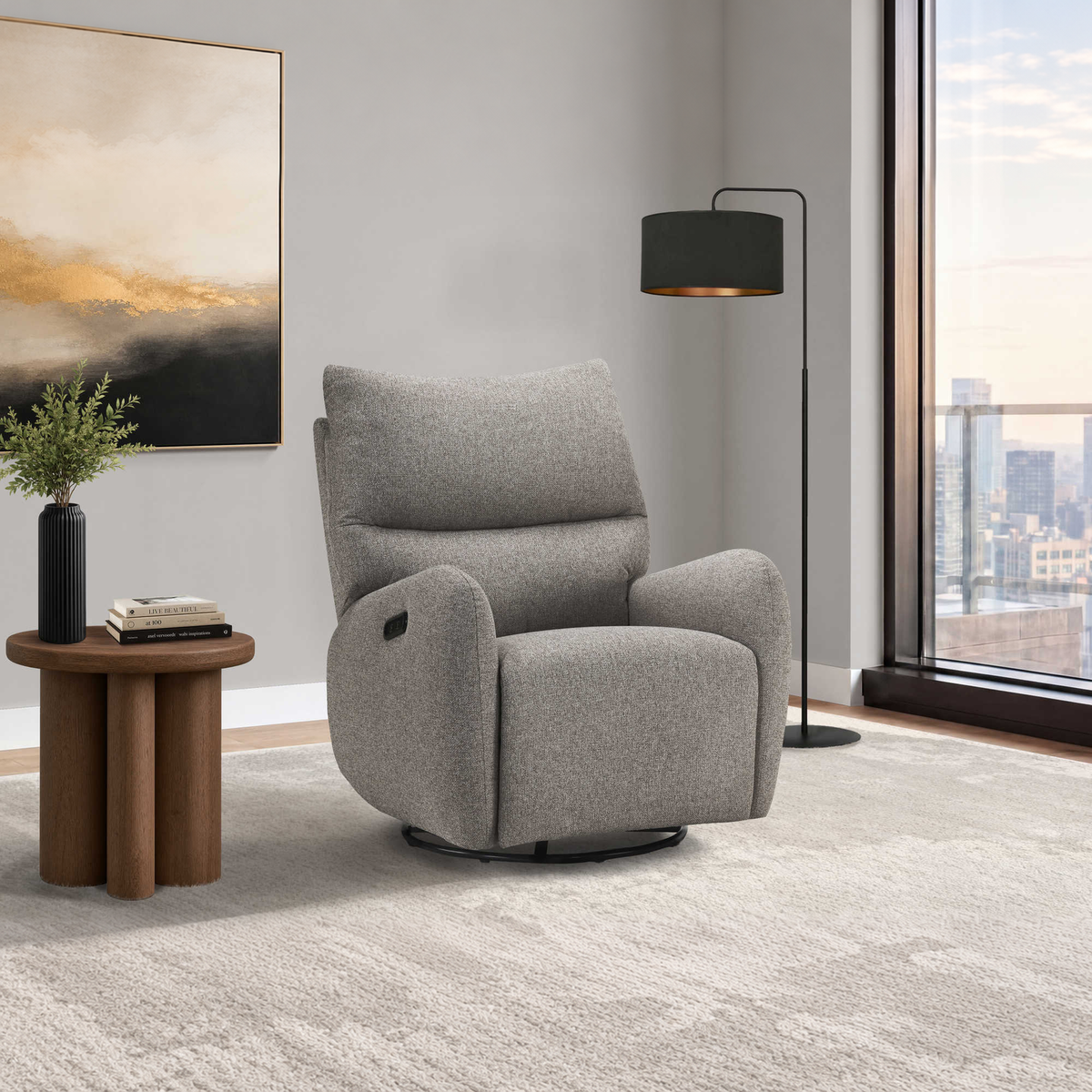 Denver - Fauteuil inclinable motorisé - Argent